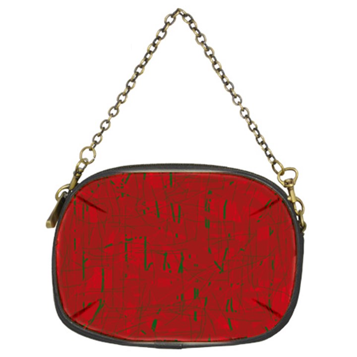 Red pattern Chain Purses (Two Sides) 