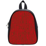 Red pattern School Bags (Small)  Front