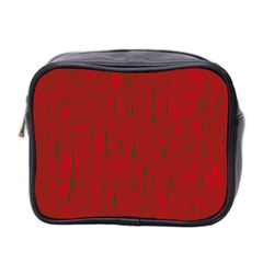 Red Pattern Mini Toiletries Bag 2-side