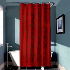 Red Pattern Shower Curtain 36  X 72  (stall)  by Valentinaart