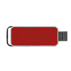 Red Pattern Portable Usb Flash (two Sides)