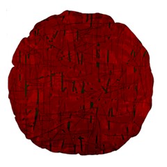 Red Pattern Large 18  Premium Round Cushions