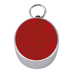 Red Pattern Mini Silver Compasses