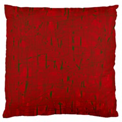 Red Pattern Large Flano Cushion Case (one Side)