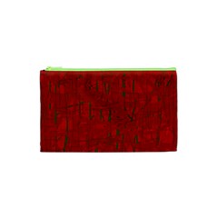 Red Pattern Cosmetic Bag (xs)