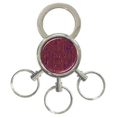 Purple Pattern 3-ring Key Chains