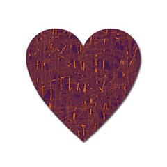 Purple Pattern Heart Magnet by Valentinaart