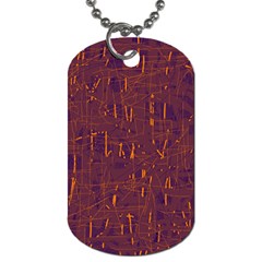 Purple Pattern Dog Tag (two Sides)