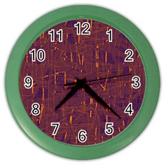 Purple Pattern Color Wall Clocks