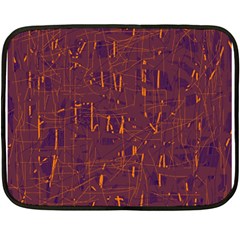 Purple Pattern Double Sided Fleece Blanket (mini) 