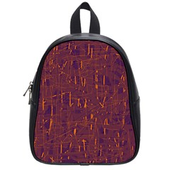 Purple Pattern School Bags (small)  by Valentinaart