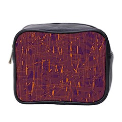 Purple Pattern Mini Toiletries Bag 2-side by Valentinaart