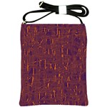 Purple pattern Shoulder Sling Bags Front