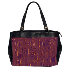 Purple Pattern Office Handbags (2 Sides) 