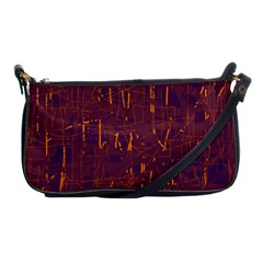 Purple Pattern Shoulder Clutch Bags by Valentinaart