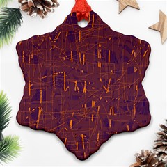 Purple Pattern Snowflake Ornament (2-side) by Valentinaart