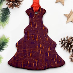 Purple Pattern Christmas Tree Ornament (2 Sides)