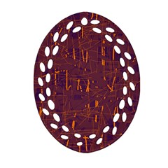 Purple Pattern Ornament (oval Filigree) 