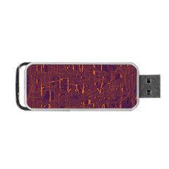 Purple Pattern Portable Usb Flash (two Sides)