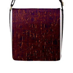 Purple Pattern Flap Messenger Bag (l) 