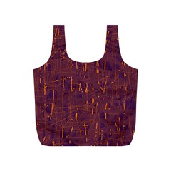 Purple Pattern Full Print Recycle Bags (s) 