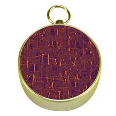 Purple Pattern Gold Compasses