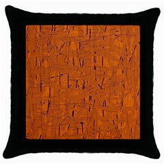 Orange Pattern Throw Pillow Case (black)