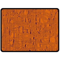 Orange Pattern Fleece Blanket (large) 