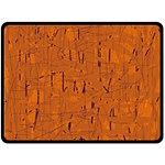 Orange pattern Fleece Blanket (Large)  80 x60  Blanket Front