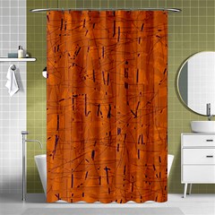 Orange Pattern Shower Curtain 48  X 72  (small) 