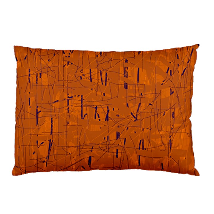 Orange pattern Pillow Case (Two Sides)