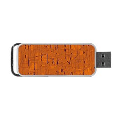 Orange Pattern Portable Usb Flash (two Sides)