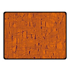 Orange Pattern Double Sided Fleece Blanket (small) 