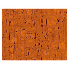 Orange Pattern Double Sided Flano Blanket (medium) 