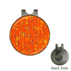 Orange Pattern Hat Clips With Golf Markers by Valentinaart