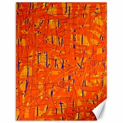 Orange Pattern Canvas 18  X 24   by Valentinaart