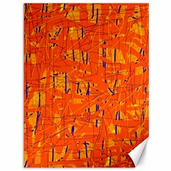 Orange Pattern Canvas 36  X 48  