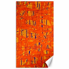 Orange Pattern Canvas 40  X 72  