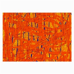 Orange Pattern Large Glasses Cloth (2-side)