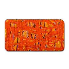 Orange Pattern Medium Bar Mats by Valentinaart