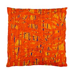 Orange Pattern Standard Cushion Case (two Sides) by Valentinaart