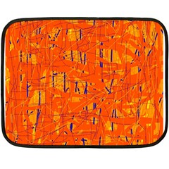 Orange Pattern Fleece Blanket (mini)