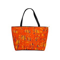 Orange Pattern Shoulder Handbags