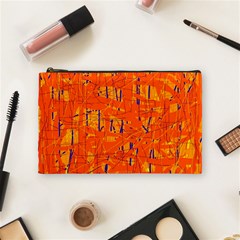 Orange Pattern Cosmetic Bag (medium) 