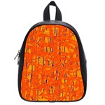 Orange pattern School Bags (Small)  Front