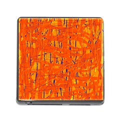 Orange Pattern Memory Card Reader (square)