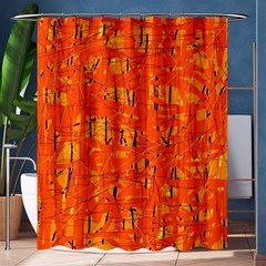 Orange Pattern Shower Curtain 60  X 72  (medium)  by Valentinaart