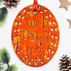 Orange Pattern Ornament (oval Filigree) 