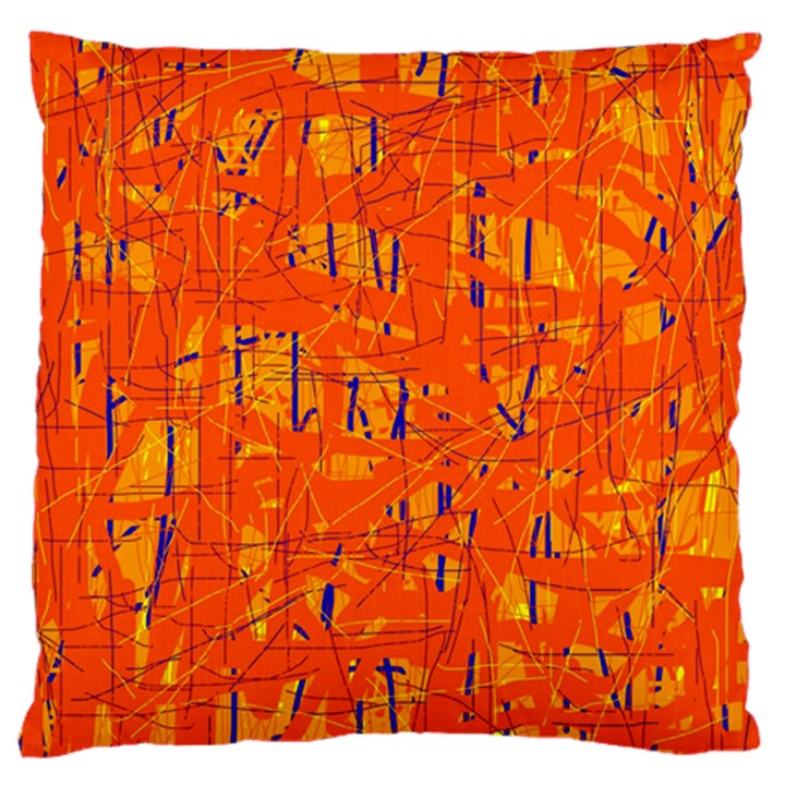 Orange pattern Large Cushion Case (One Side)