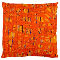 Orange Pattern Large Cushion Case (two Sides)